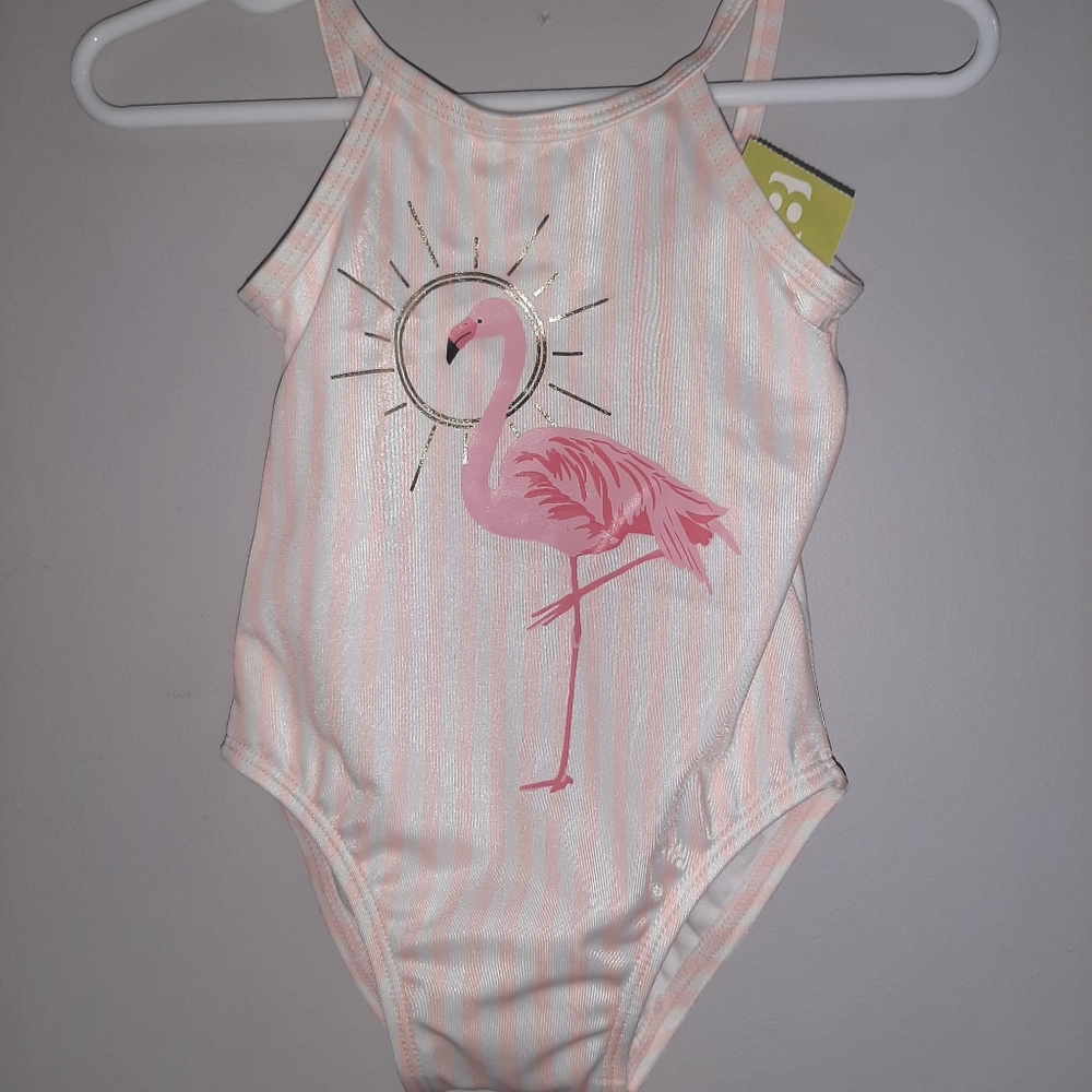 NWT Crazy 8 Flamingo Swimsuit One Piece Girl 12-18
